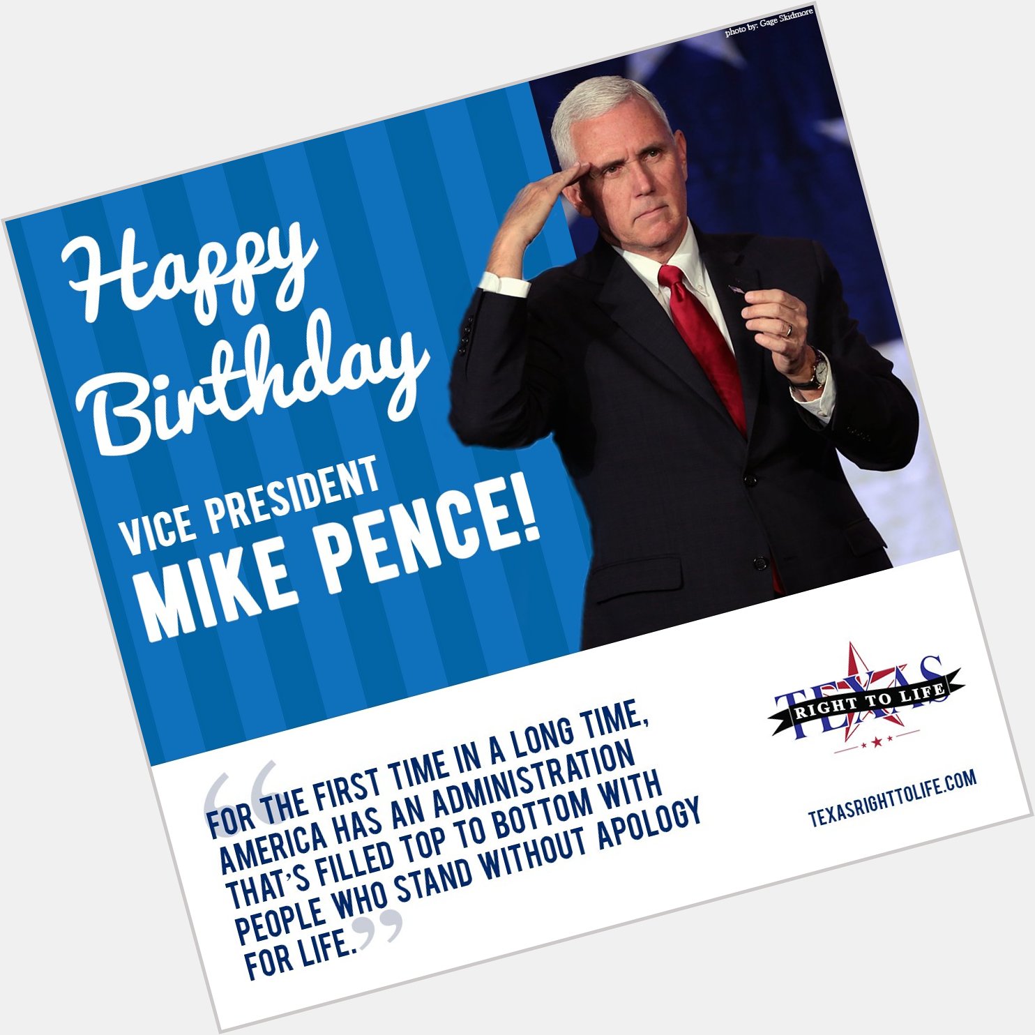 Join us in wishing Vice President Mike Pence a Happy Birthday! 