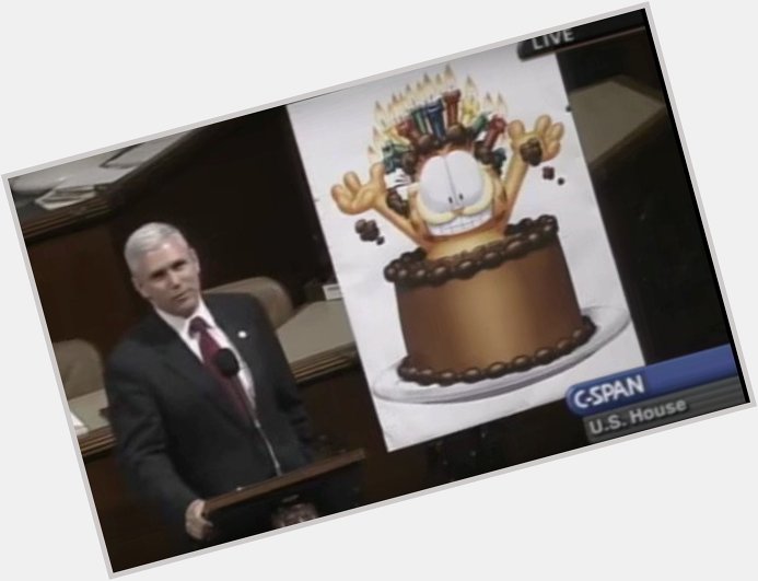 Watch Vice President Mike Pence wish Garfield a happy birthday on the House Floor  