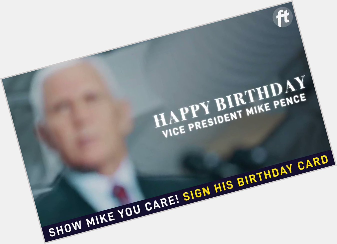 Today we are wishing Mike Pence a VERY Happy Birthday. Sign his card here 