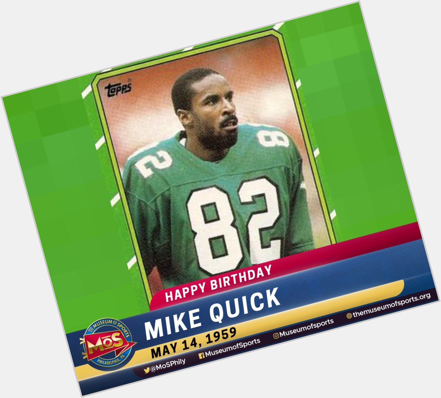 Happy Birthday, Mike Quick! 

Donate here:  