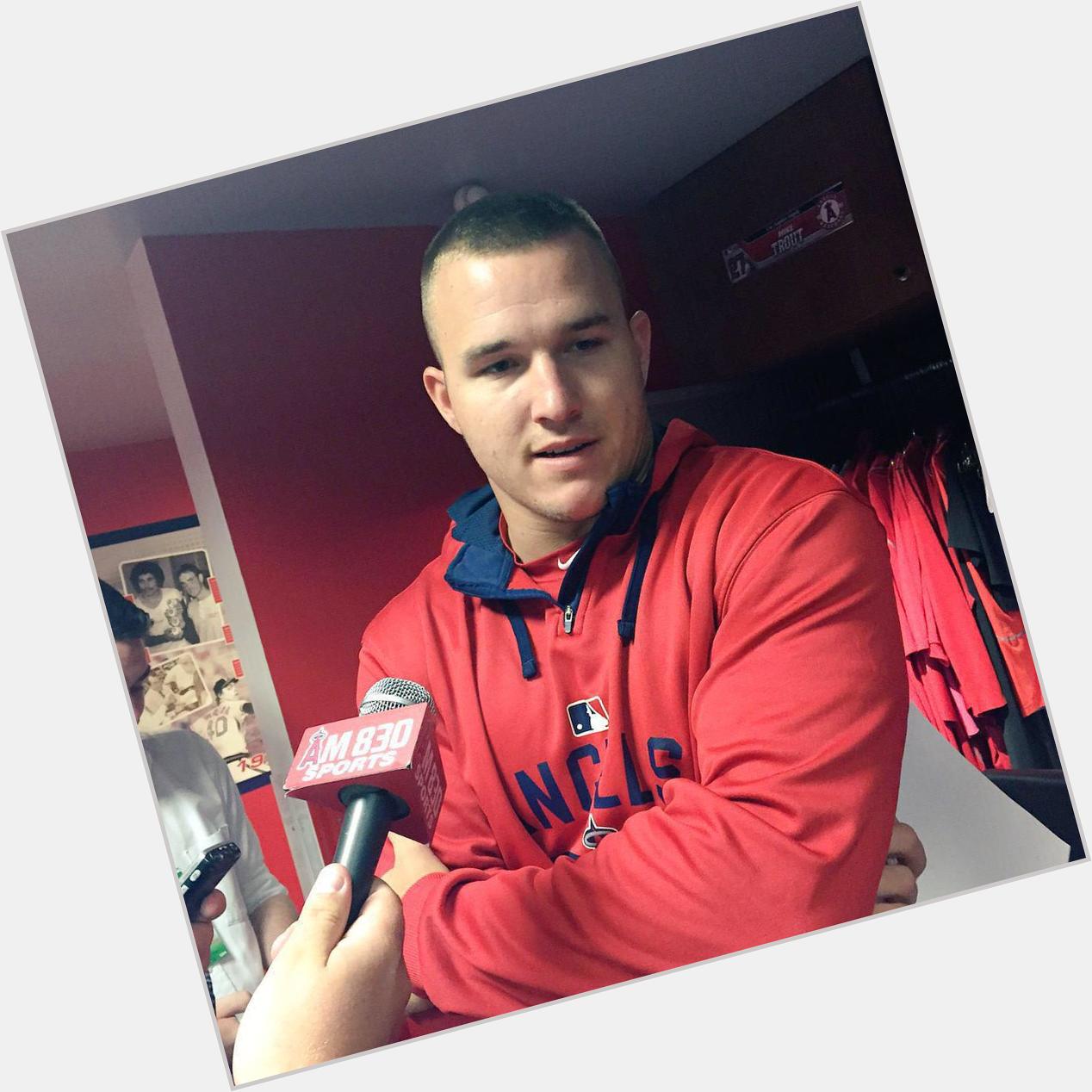 Happy birthday to this beautiful handsome mike trout! Have a good day today and let get a win tonight 