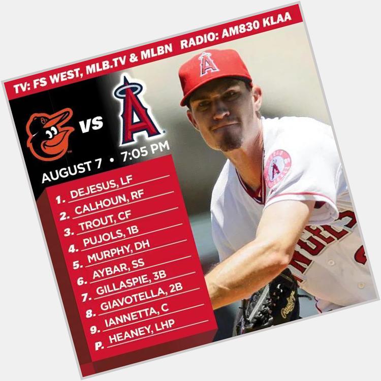 Happy Birthday Mike Trout lineup vs Orioles  