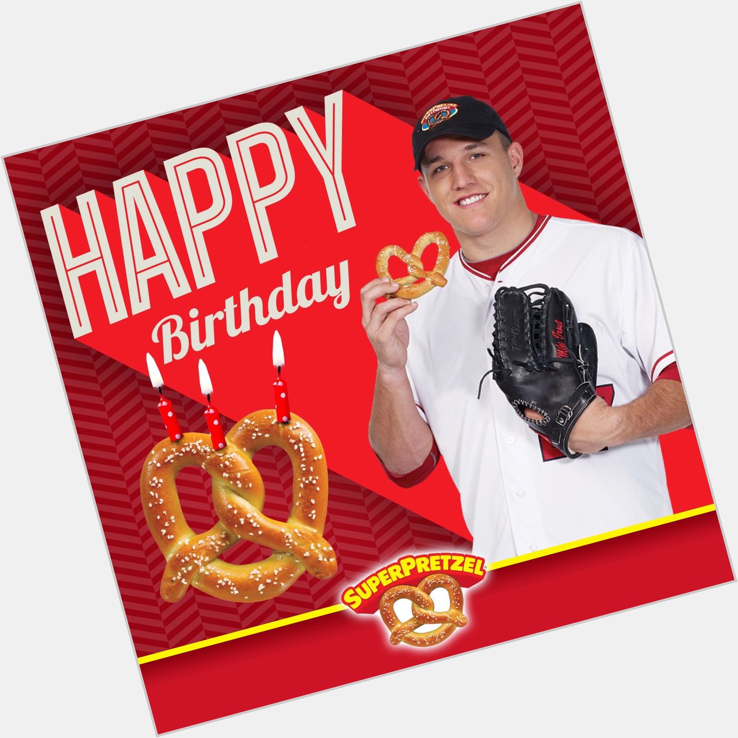 Happy Birthday Mike Trout! We\ll never forget your lovable pretzel birthday pic. 