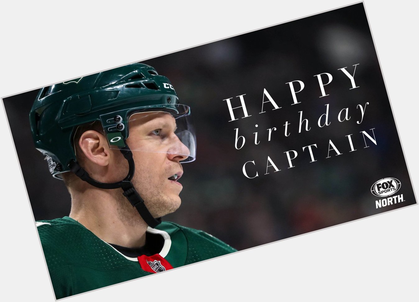 C stands for CAKE. to wish a happy birthday to captain, Mikko Koivu   
