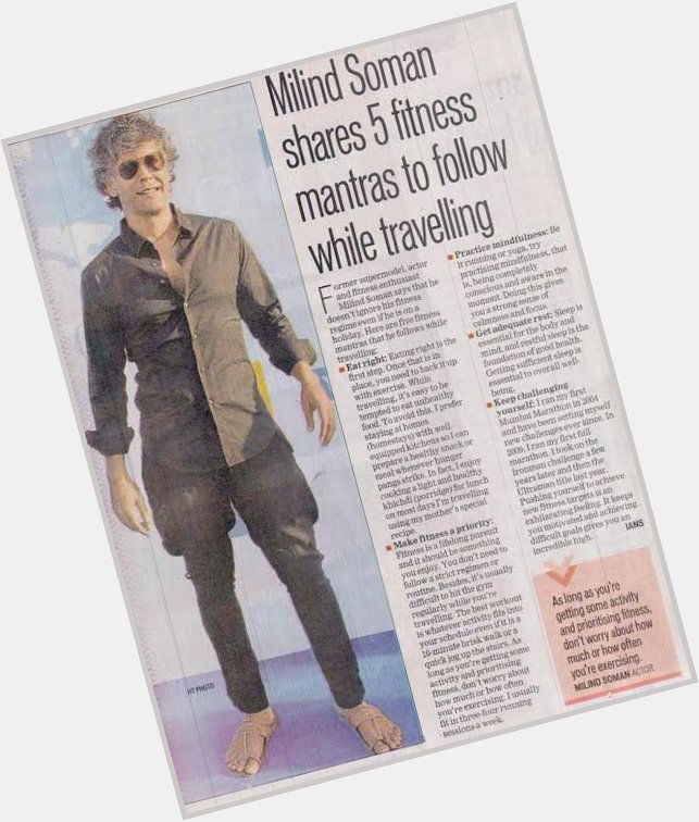 Happy Birthday my fitness ideal keep inspiring and slayying king Milind Soman 