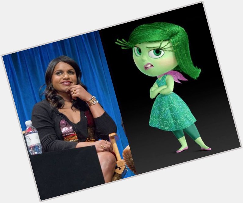 Happy 38th Birthday to Mindy Kaling! The voice of Disgust in Inside Out.   