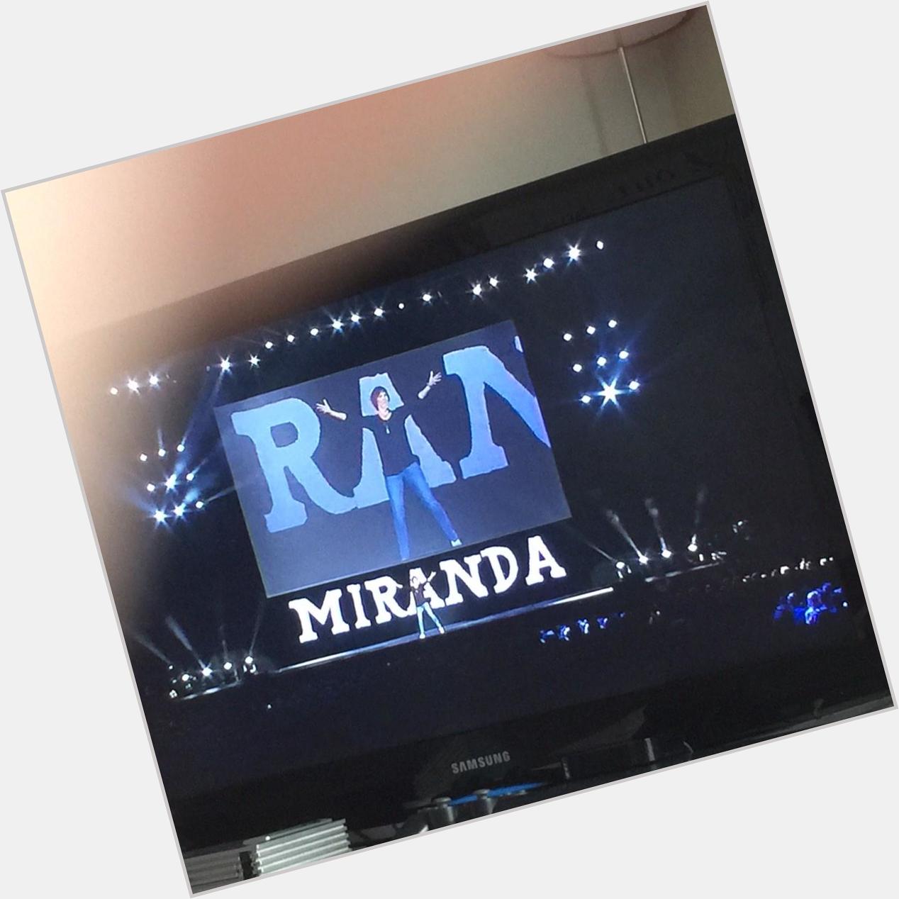 Watching Miranda hart what I call live show as its her birthday :) happy b day chick 