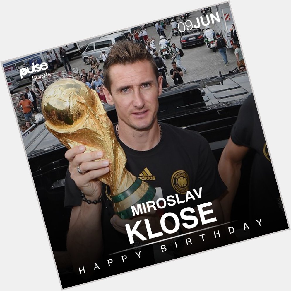Happy 39th birthday to the greatest goalscorer in the history of the World Cup, Miroslav Klose.   