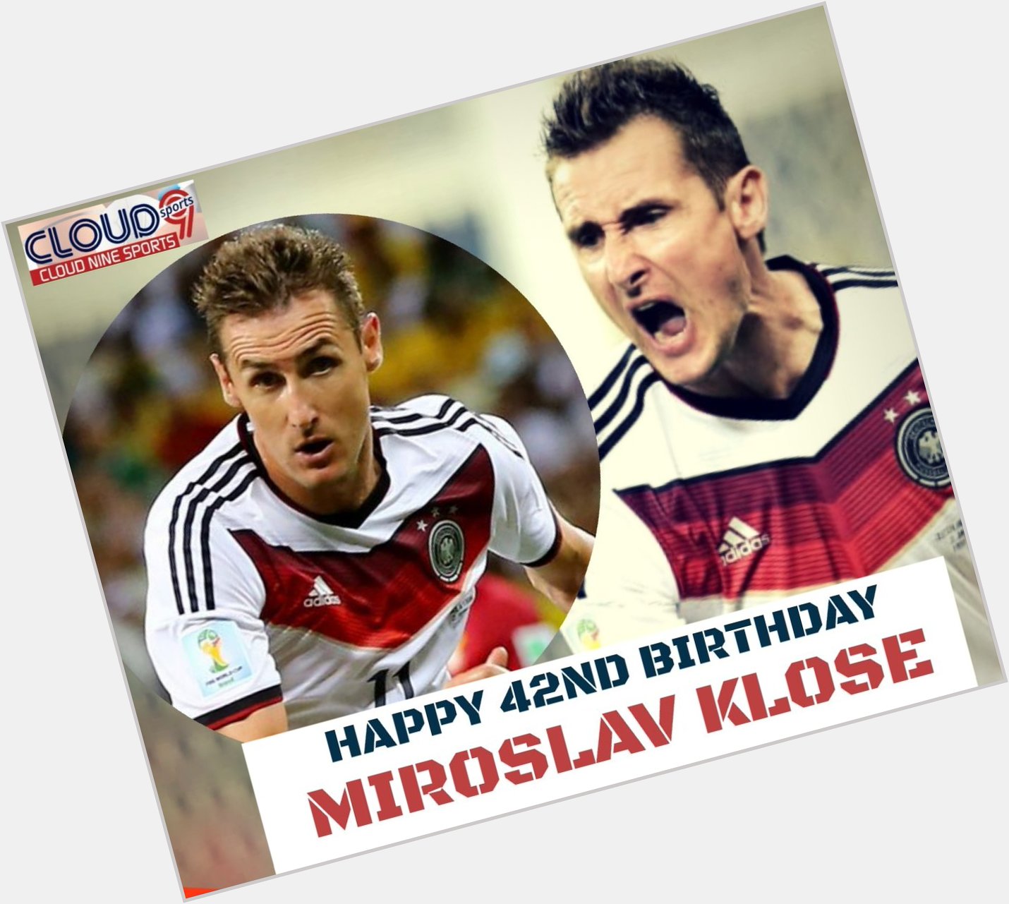 Happy 42nd Birthday to the FIFA World Cup all-time leading goalscorer (16). \"Miroslav Klose\"    