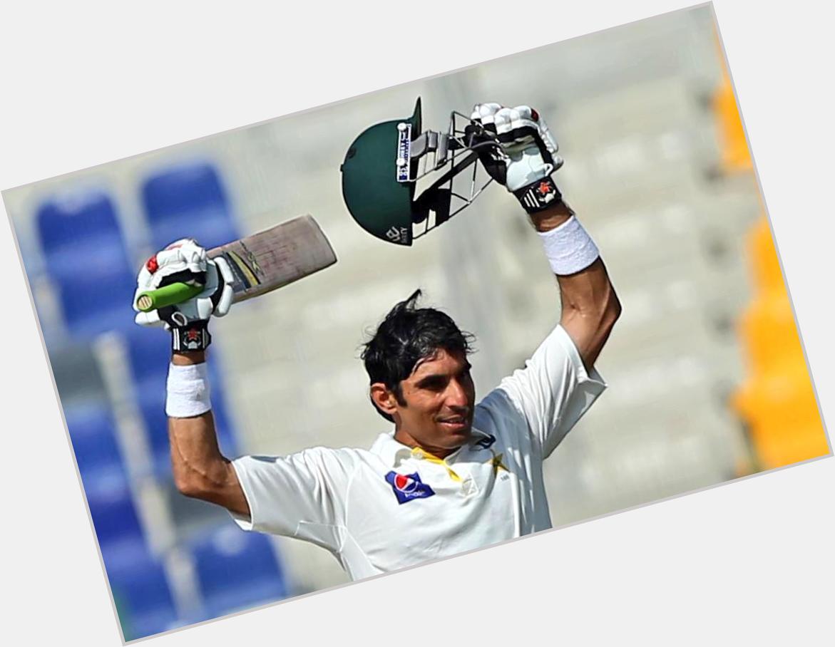 Happy Birthday to the scorer of the joint-fastest Test century, batsman Misbah-ul-Haq 