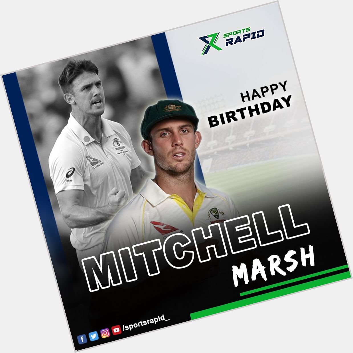 Happy birthday to the Aussie cricketer, Mitchell Marsh.      