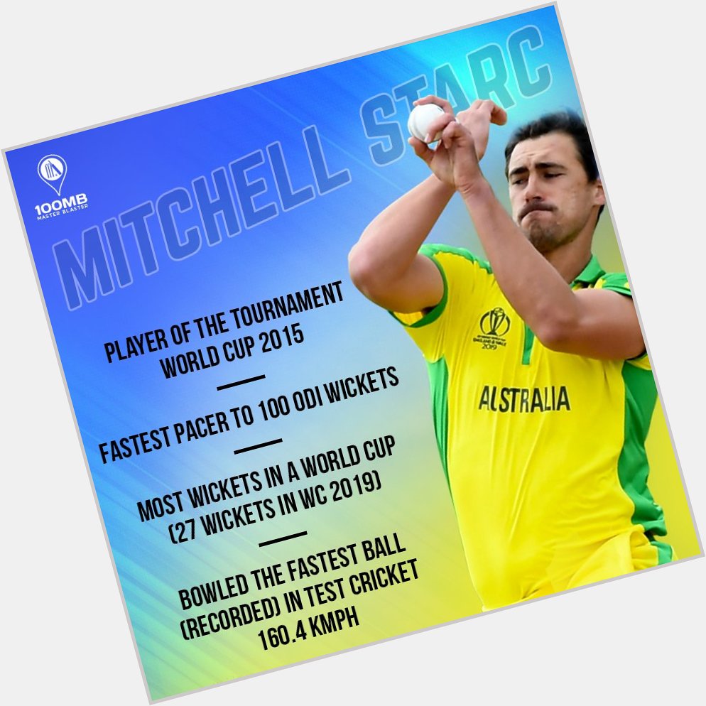 We wish a very Happy Birthday to the Australian Star bowler Mitchell Starc! 