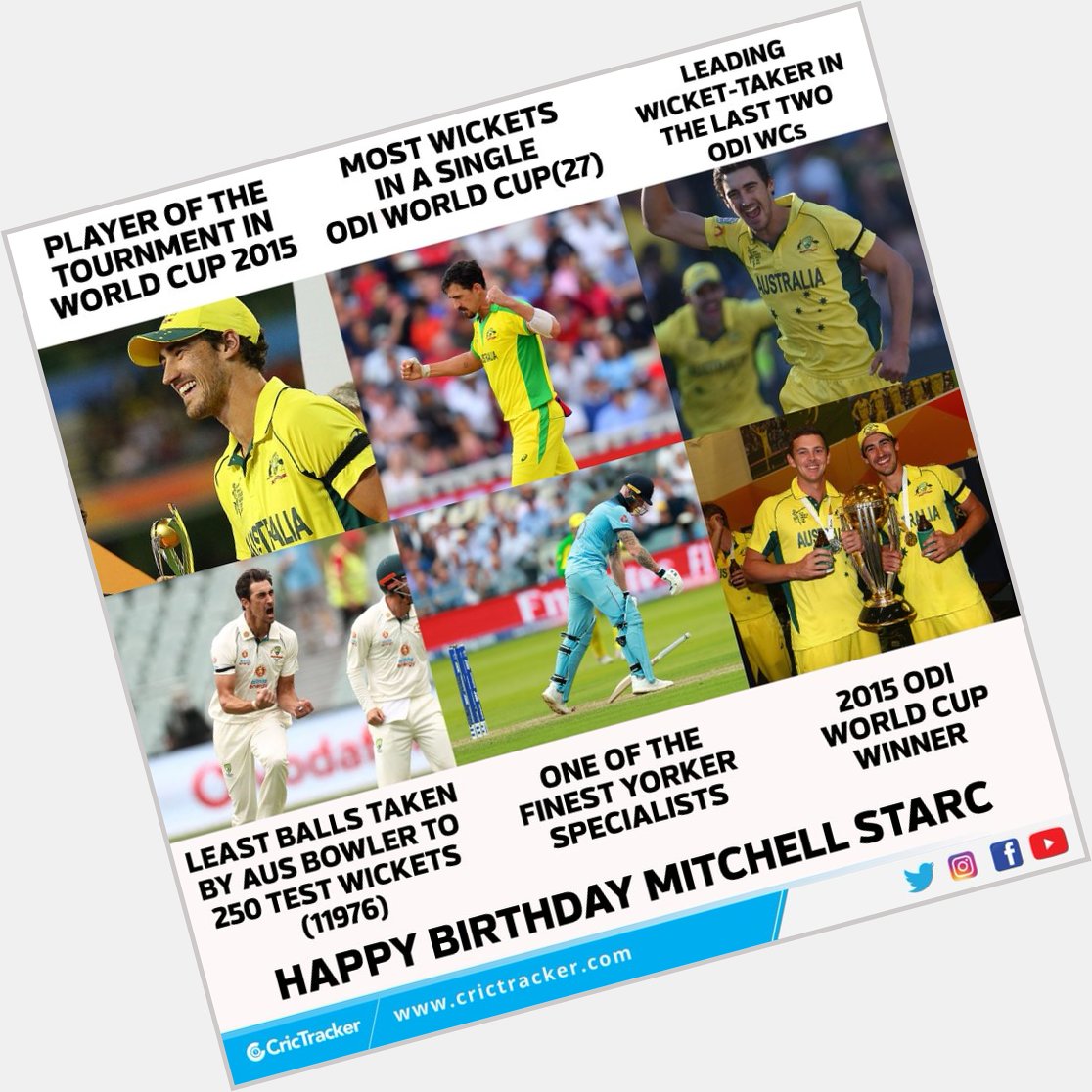 Join us, in wishing Mitchell Starc a very happy birthday.    