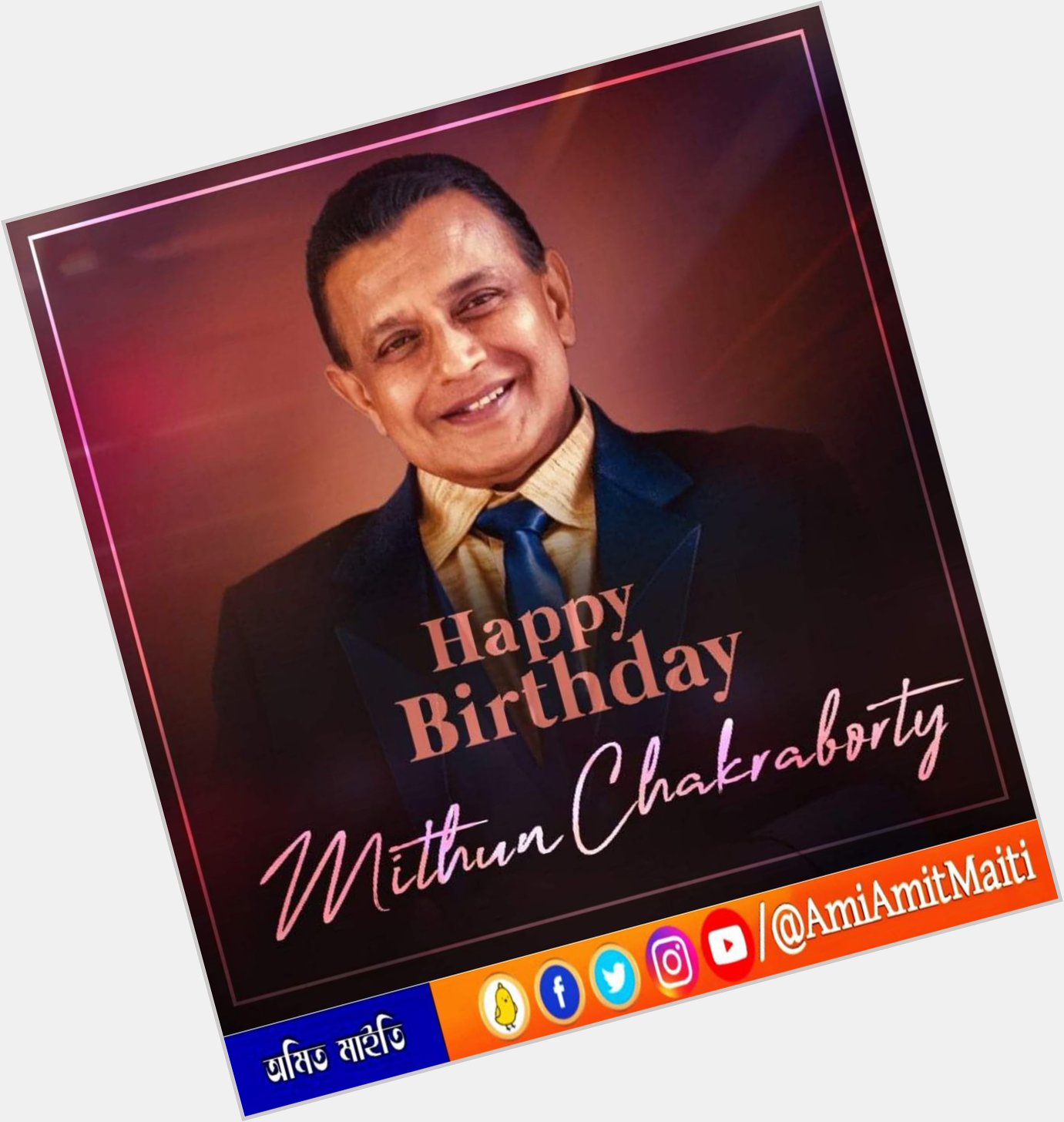 Wishing a very Happy Birthday to the evergreen actor Mithun Chakraborty  