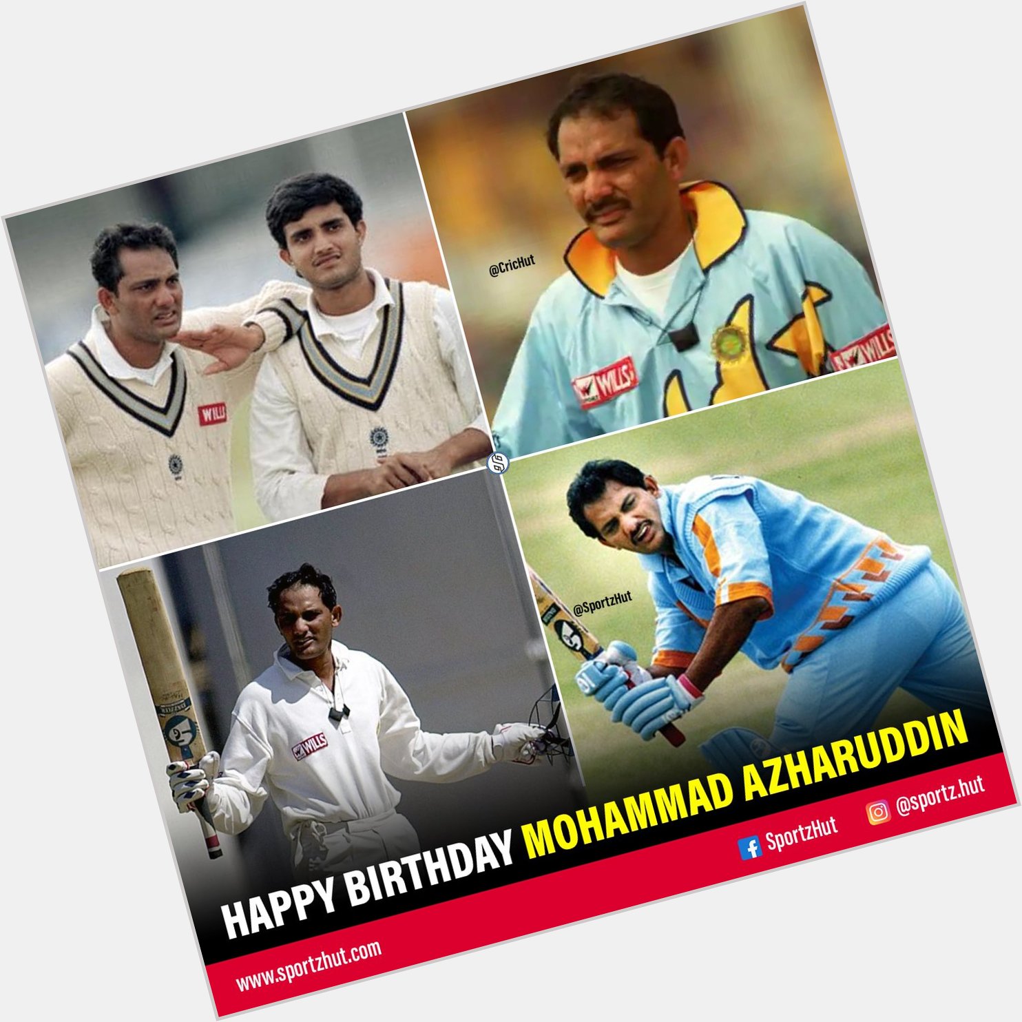 Happy Birthday to ex Indian team captain Mohammad Azharuddin      
