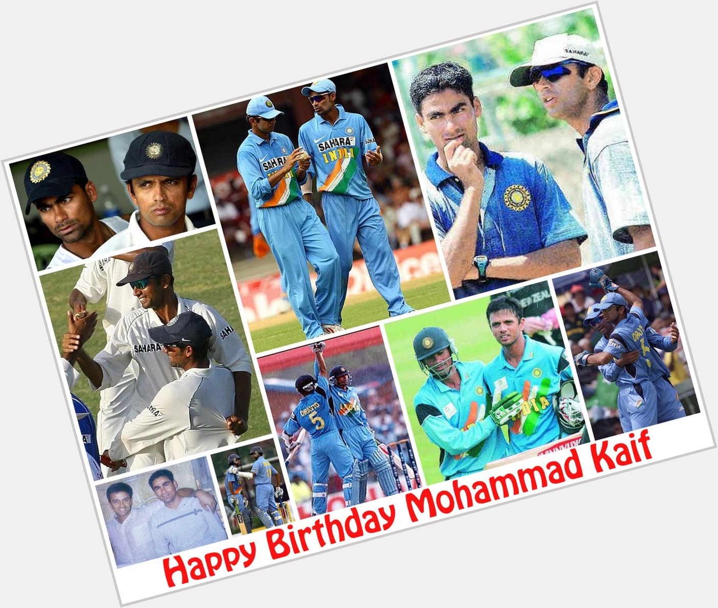 " Happy Birthday Mohammad Kaif 
Thank you for all those match winning partnerships Happy bday 