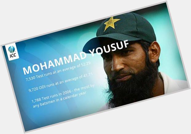 Happy Birthday to Pakistans run machine, Mohammad Yousuf!

Who will break his most Test ru...  