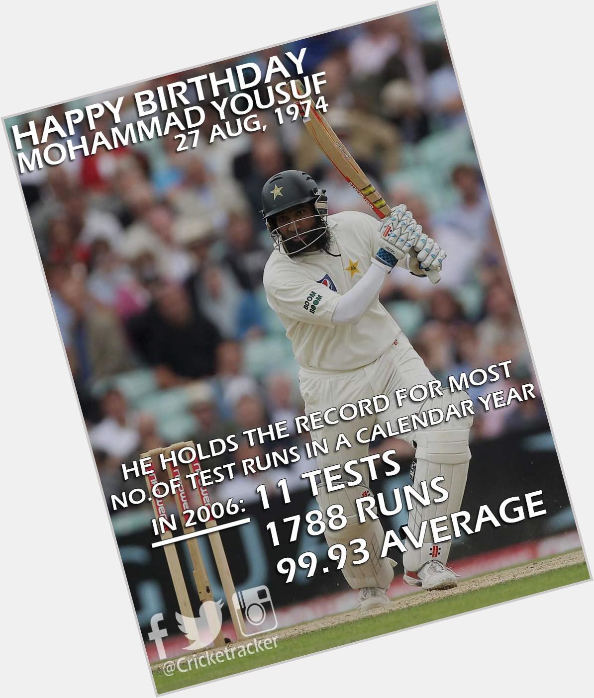 Happy Birthday \"Mohammad Yousuf\". He turns 41 today. 