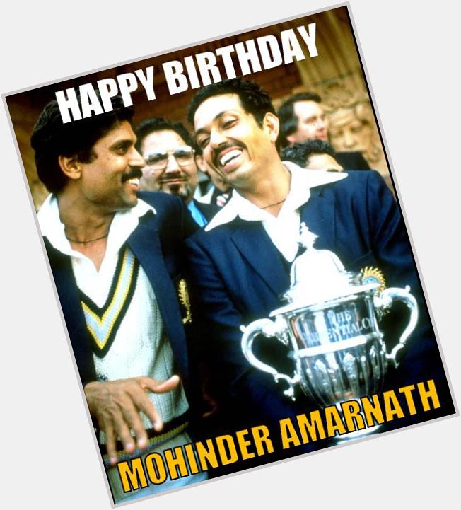 Match-winning spells in 1983 WC semi-final & final, and Man of the series. Happy birthday Mohinder Amarnath! 