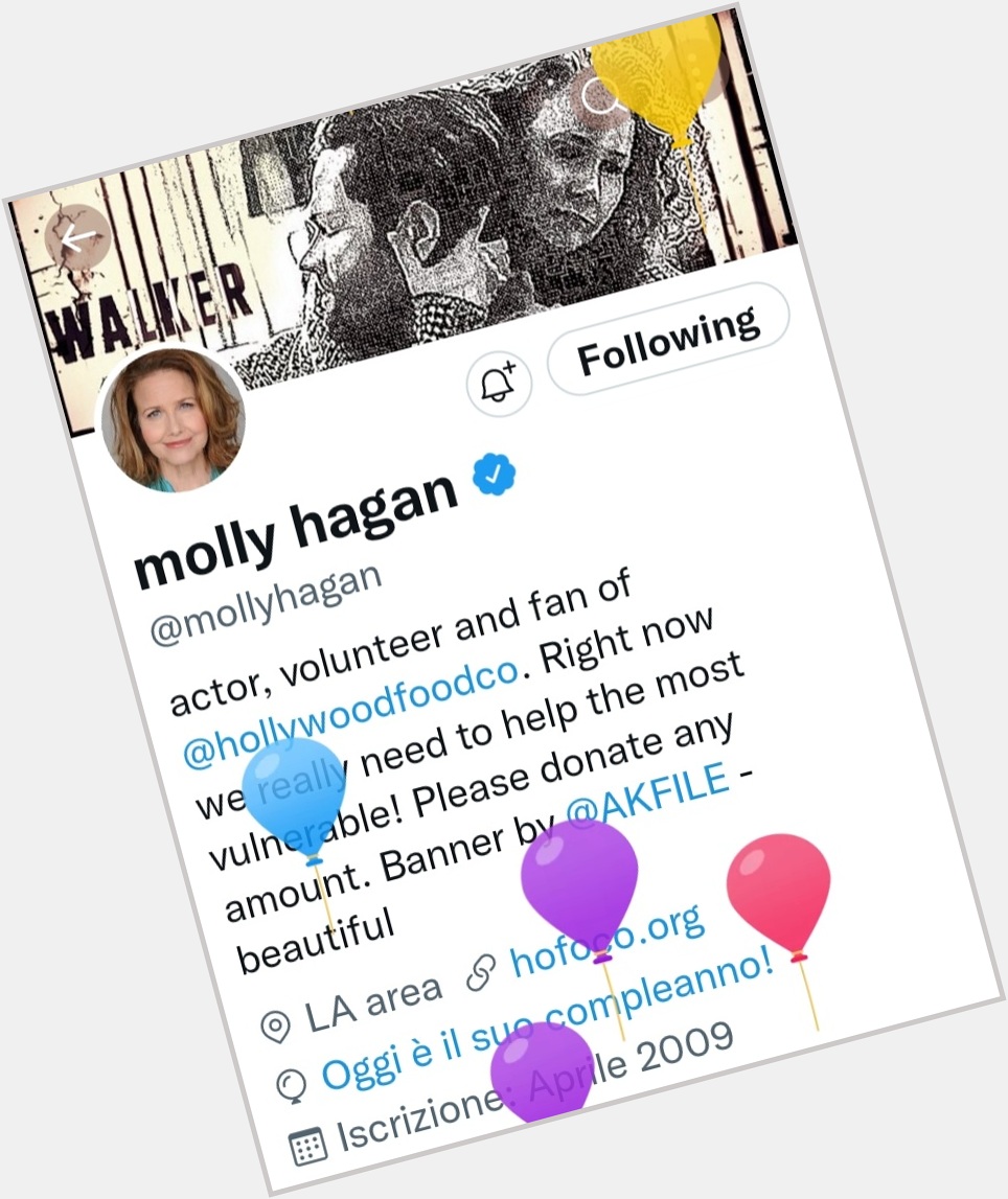 Happy Birthday  to Molly Hagan, great Walker Mom! Wishing you a fabolous day!!   