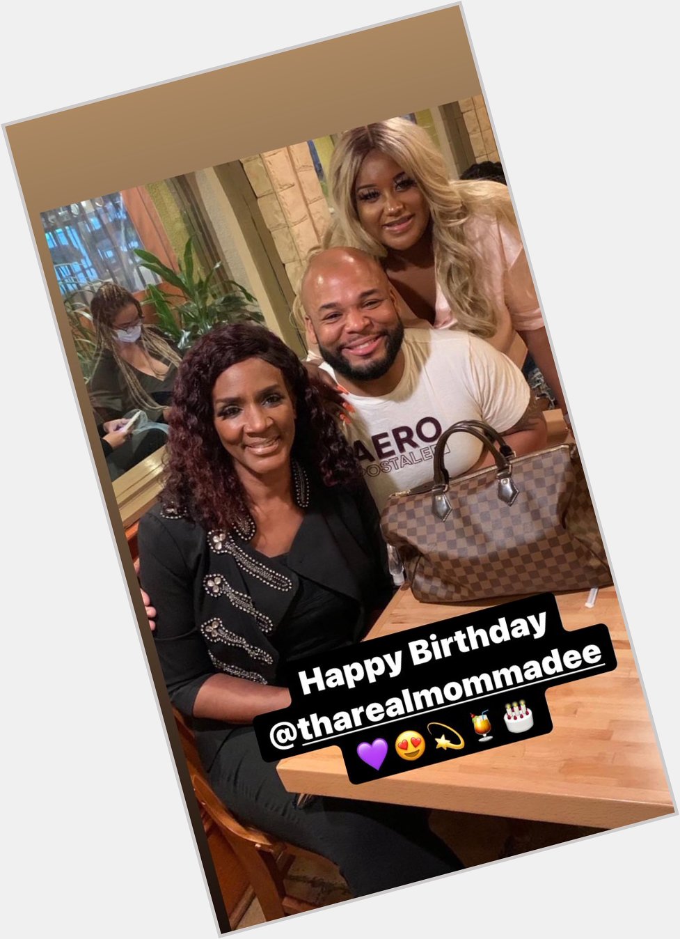 Happy birthday Momma Dee!!     (they had dinner with me for my birthday in May  ) 