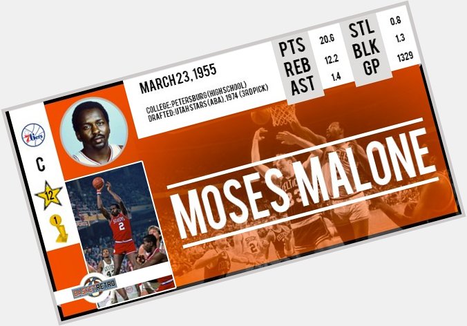 Happy birthday & RIP Moses Malone  