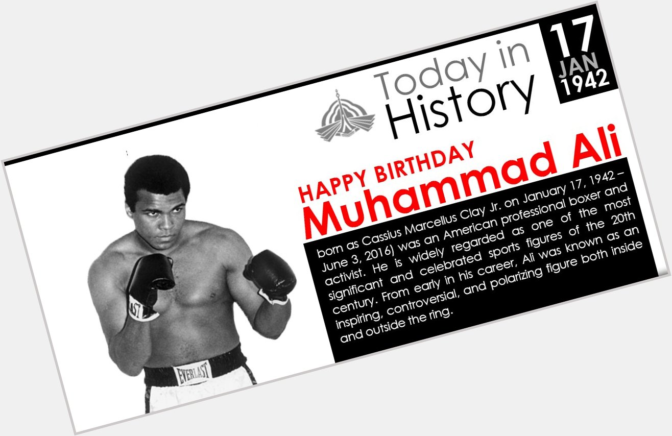 Happy Birthday the legend Muhammad Ali.  