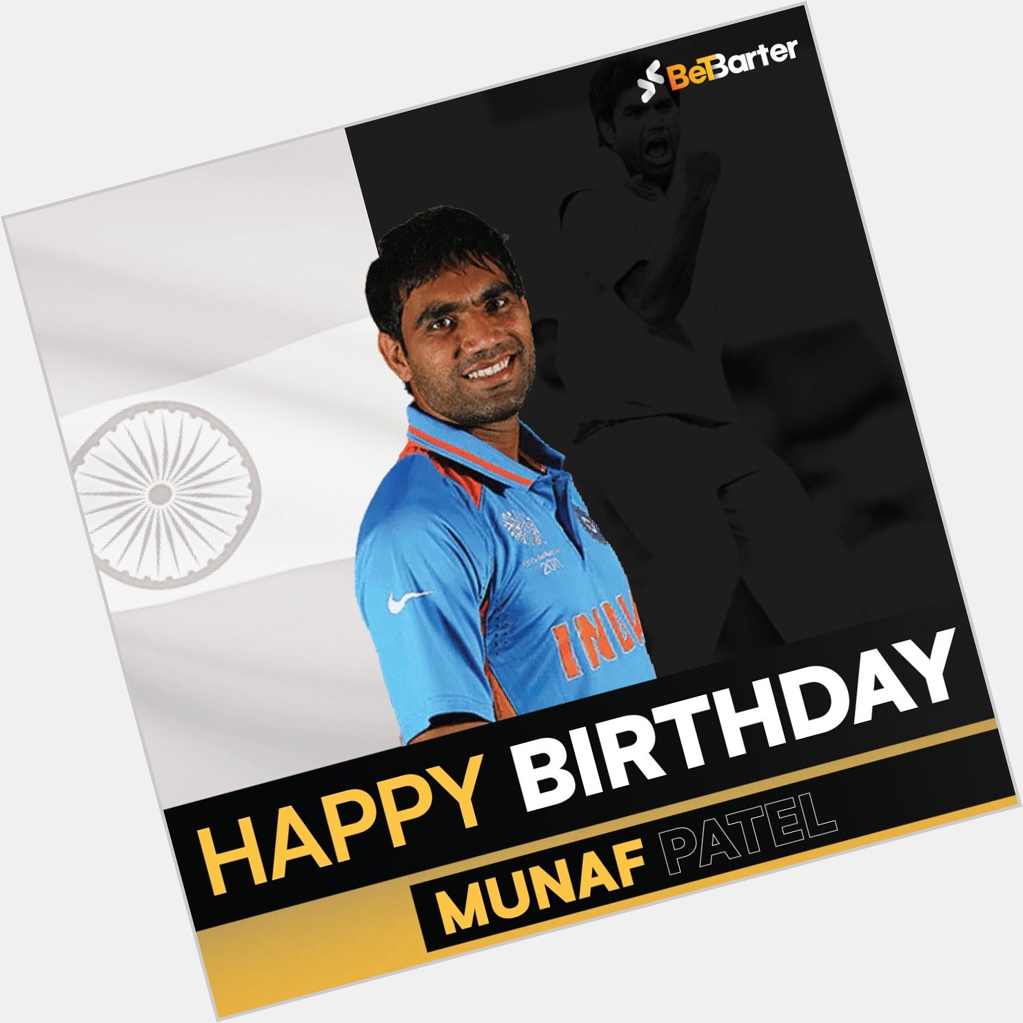 Happy birthday to former India pacer, Munaf Patel.      