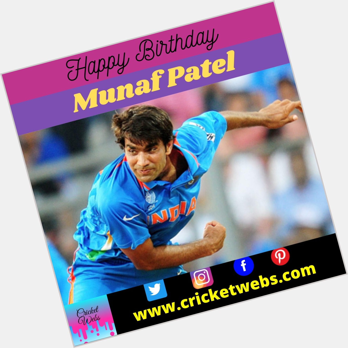 An injury-prone Indian fast bowler is born on this day. Happy Birthday Munaf Patel 