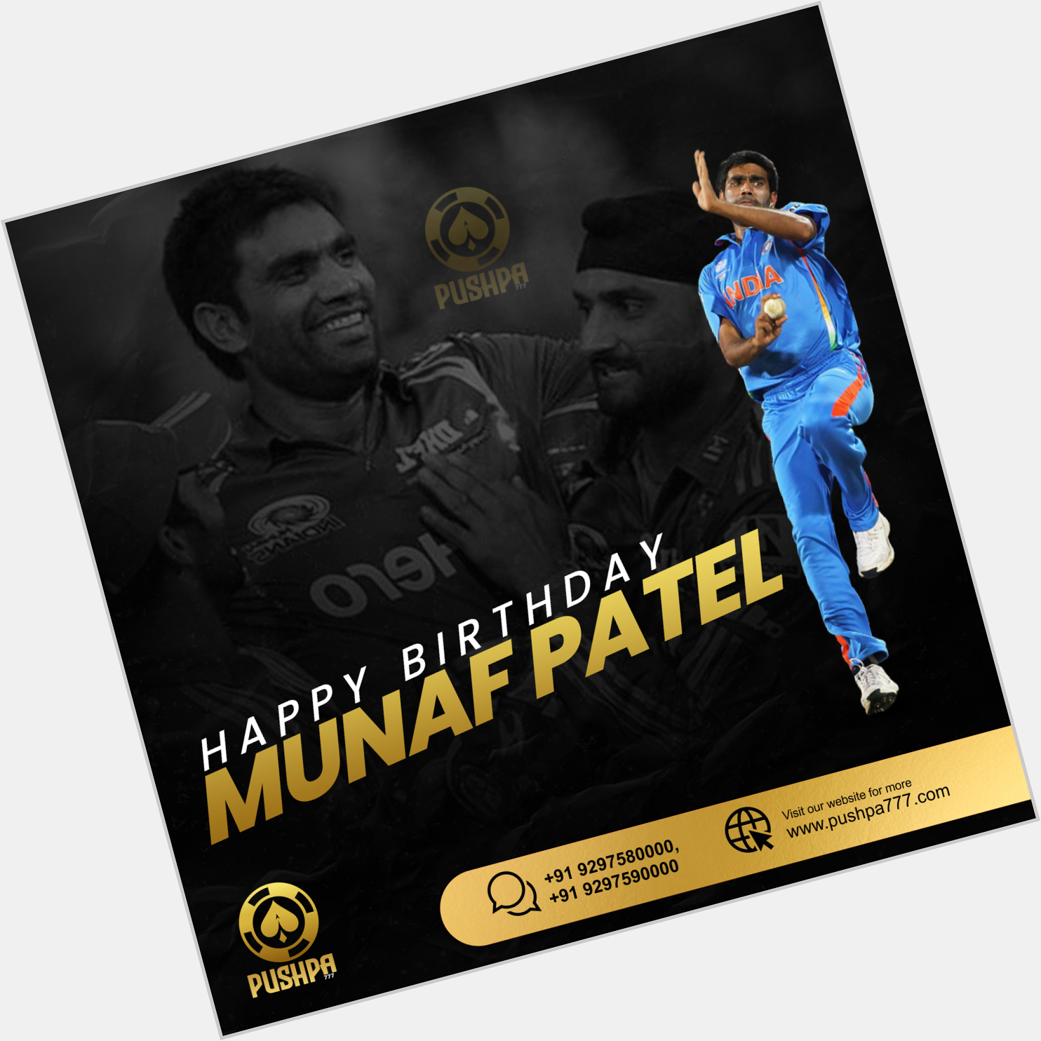 Happy birthday to former fast bowler, Munaf Patel       