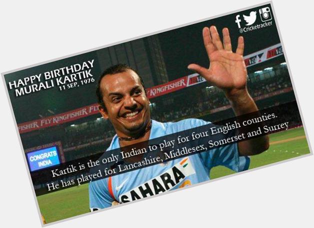 Happy Birthday Murali Kartik. He turns 39 today....  