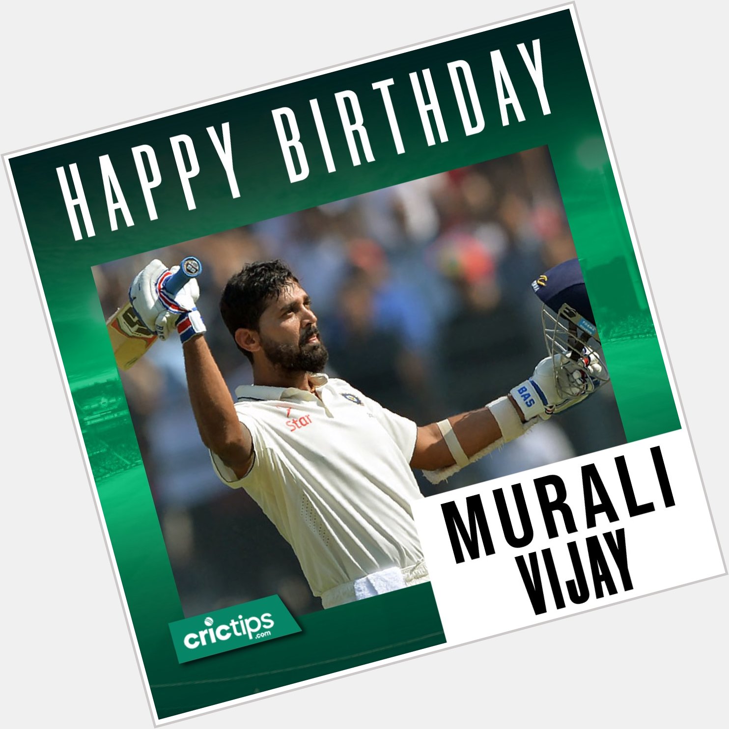Let\s wish India\s star cricketer Murali Vijay a very Happy Birthday.    