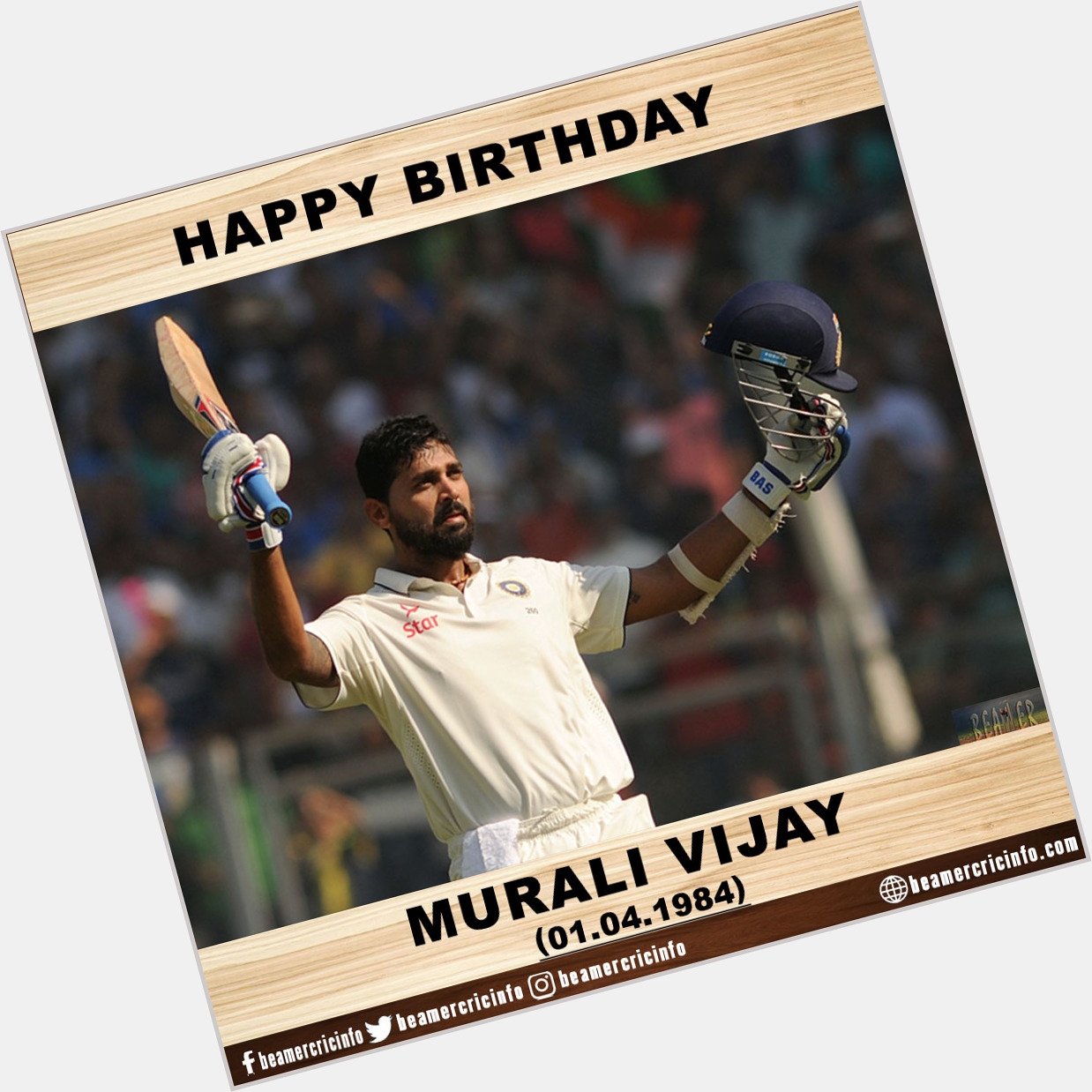 Happy Birthday!!!
Murali Vijay...       