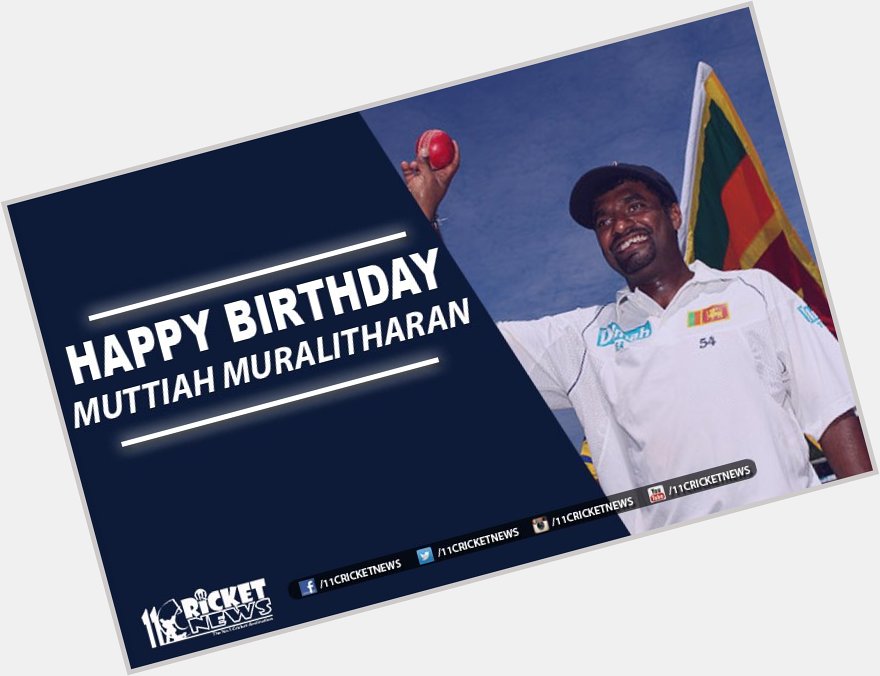 Happy Birthday \"Muttiah Muralitharan\" He turns 45 today 