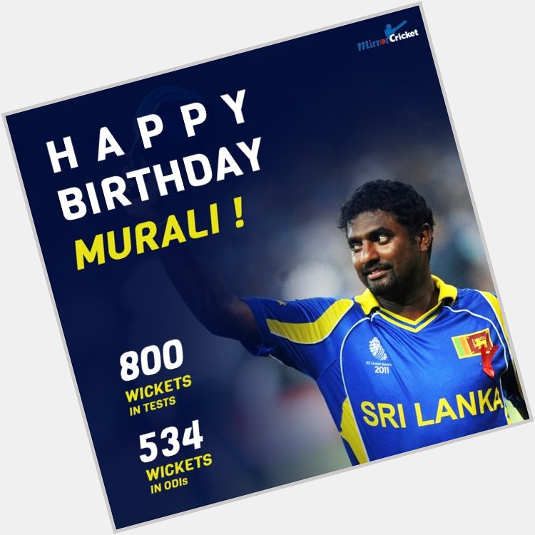 Happy birthday to legendary spinner Muttiah Muralitharan!  