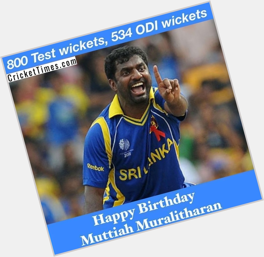 Happy birthday, Muttiah Muralitharan 
