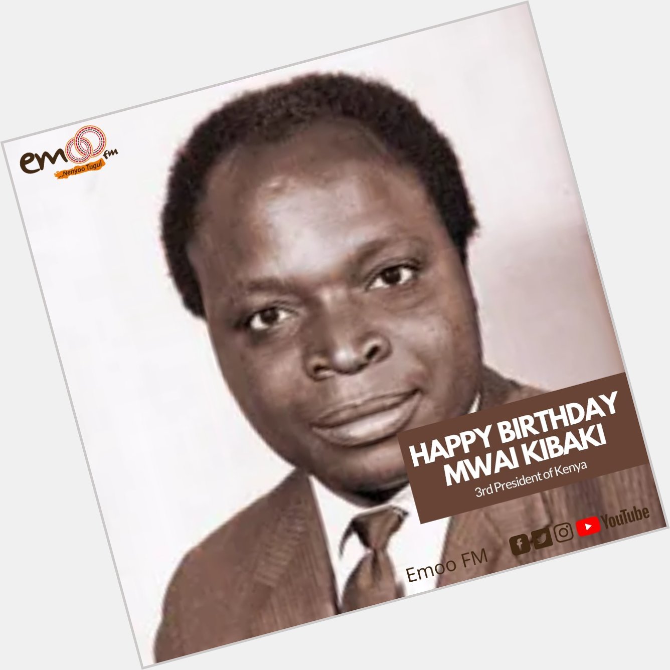 Join us in wishing the 3rd President of Kenya H.E Mwai Kibaki a Happy 90th Birthday   