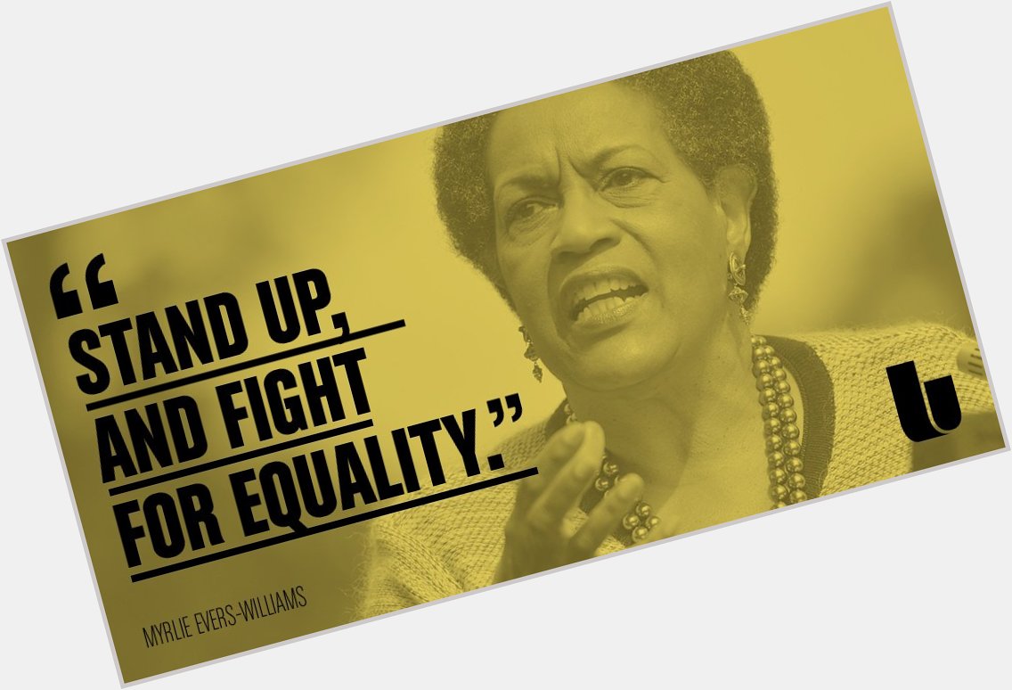 Happy birthday to Myrlie Evers-Williams, whose civil rights work spans generations, platforms and communities. 