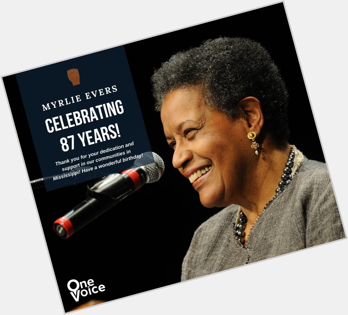 Happy 87th Birthday to an amazing Mississippi icon, Miss Myrlie Evers-Williams!! 