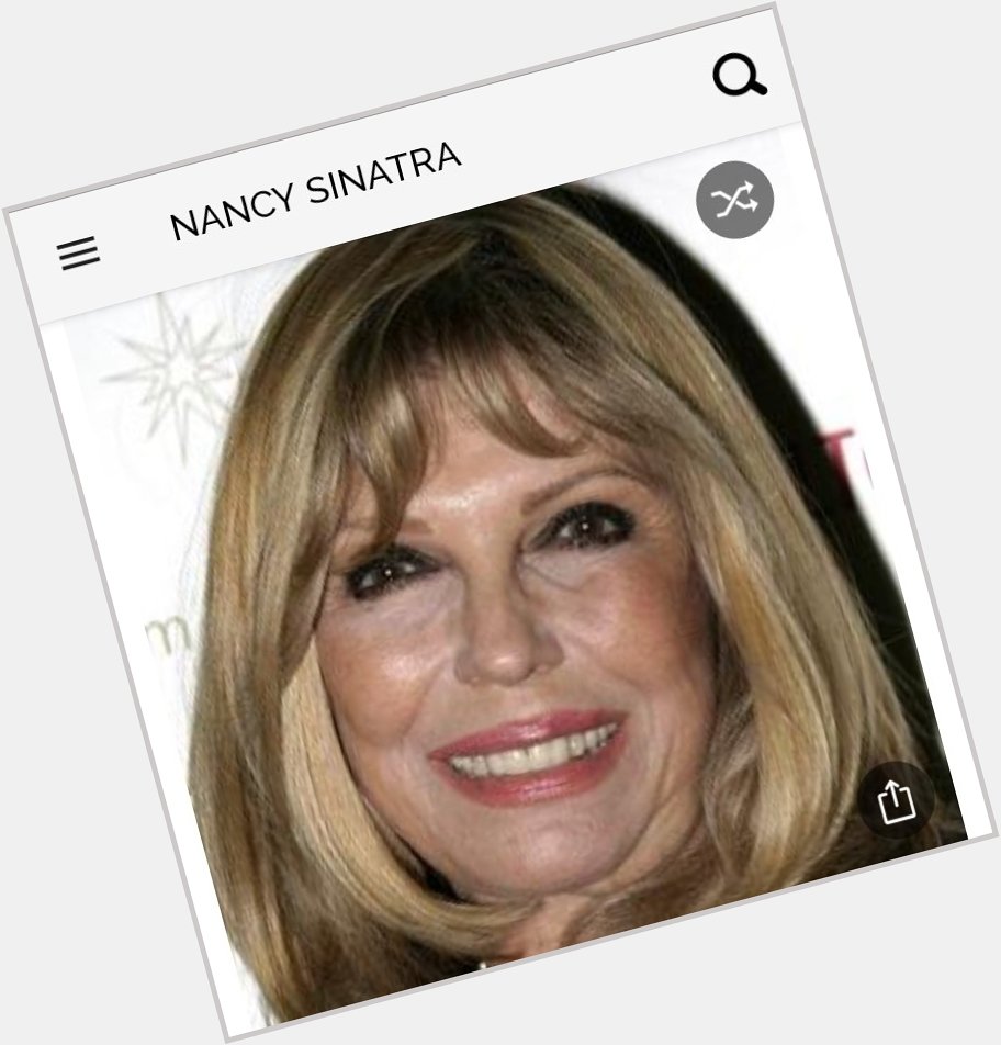 Happy birthday to this great country singer.  Happy birthday to Nancy Sinatra 