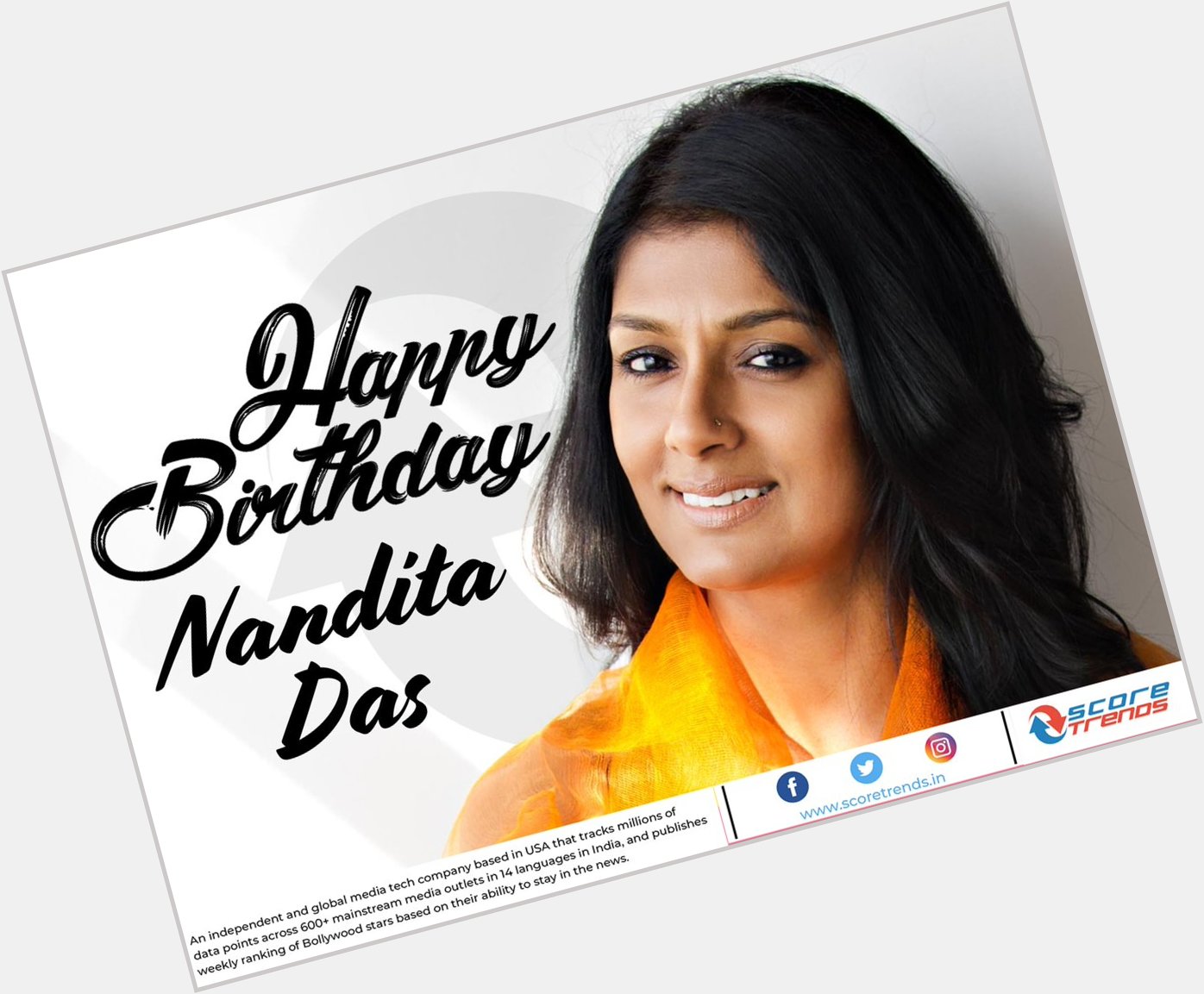 Score Trends wishes Nandita Das a Happy Birthday!! 