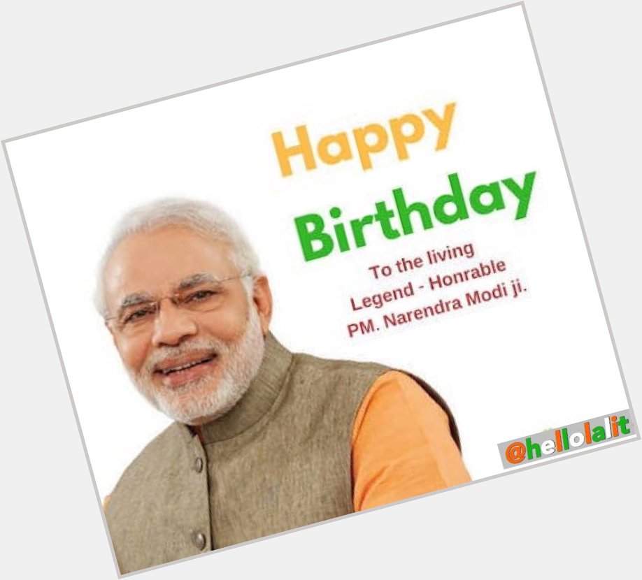 Wishing our beloved Prime Minister, Mr. Narendra Modi ji  a very Happy Birthday. 