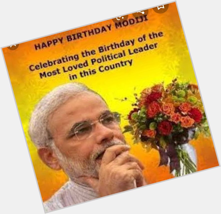 Happy birthday to prime minister Narendra Modi 