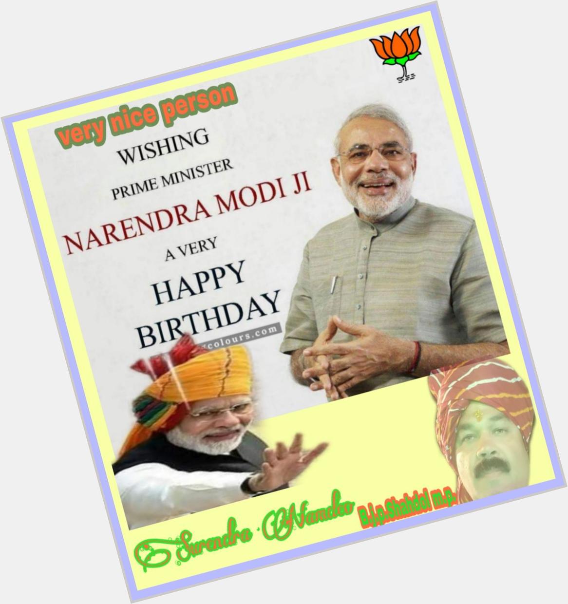 Wishing p.m.narendra modi ji a very happy birthday               