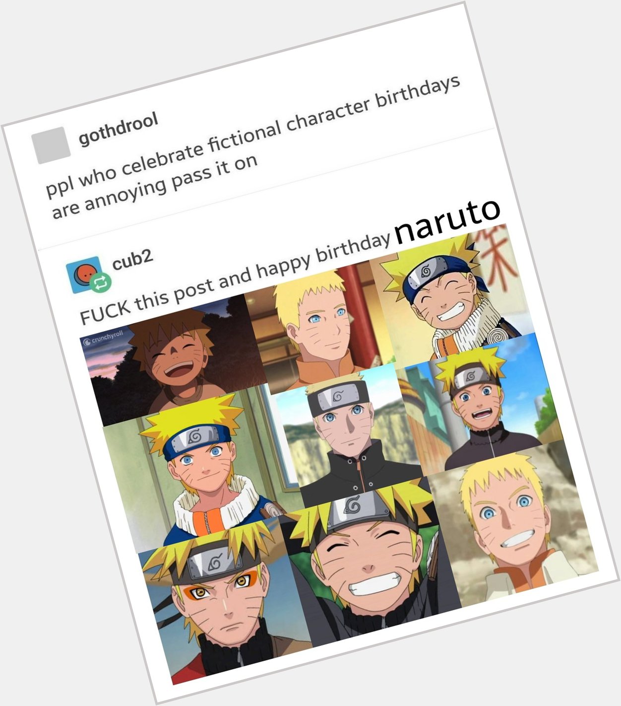 Happy birthday Naruto Uzumaki 