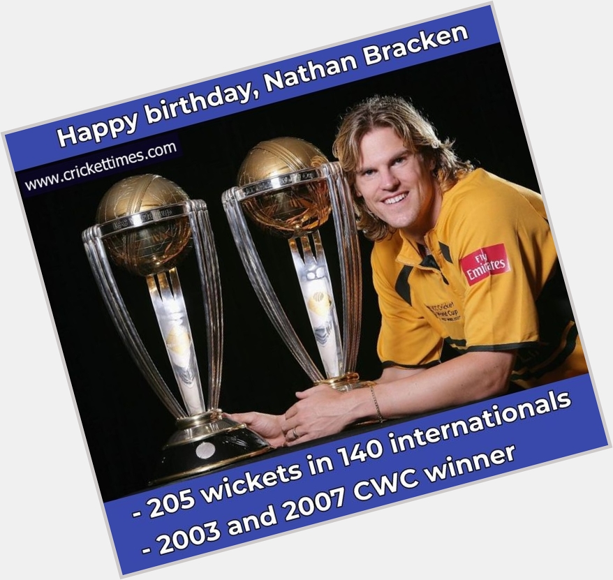 Happy birthday to former Australia speedster, Nathan Bracken 