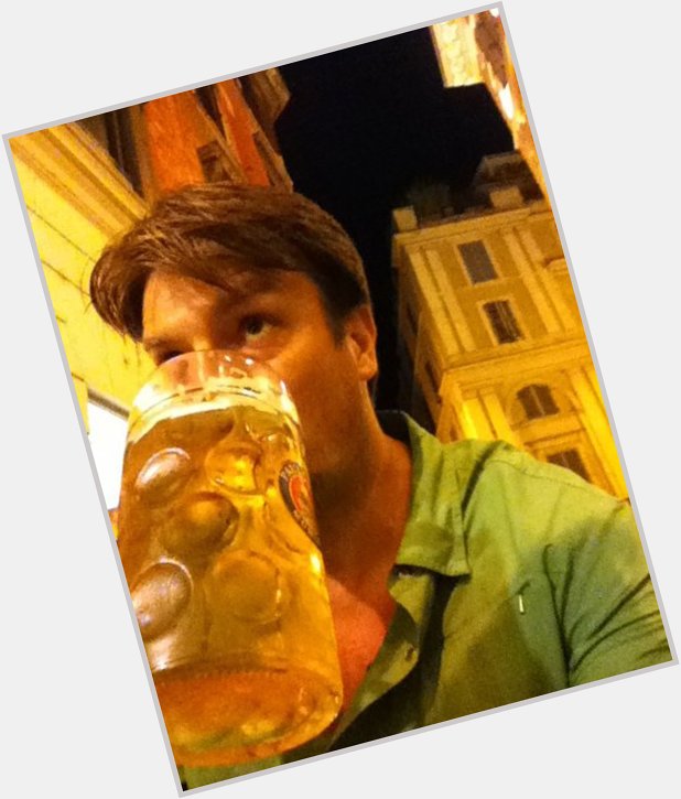 Happy Birthday Canadian-American actor Nathan Fillion (March 27, 1971- ) on vacation in Italy 2011. 