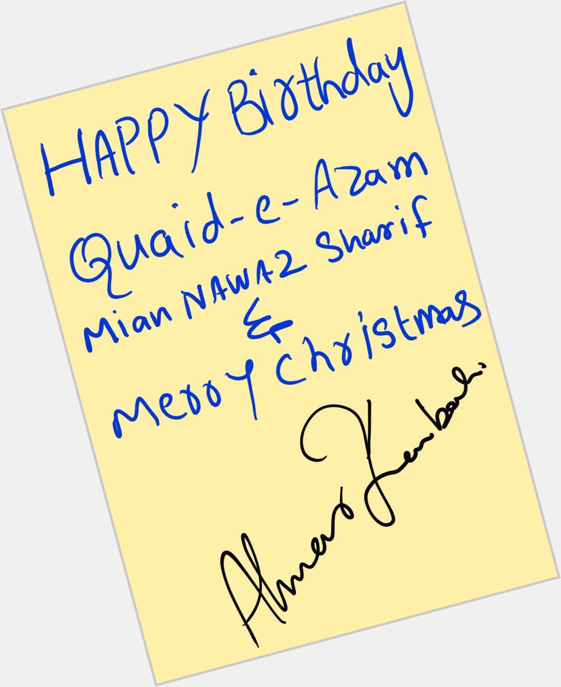 A new style to wish Happy Birthday to Quaid.e.azam
Mian Nawaz Sharif
And
Marry christmas 