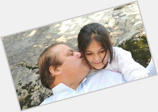  Mian Nawaz Sharif with his grand daughter. Happy Birthday Mian Sahib.  