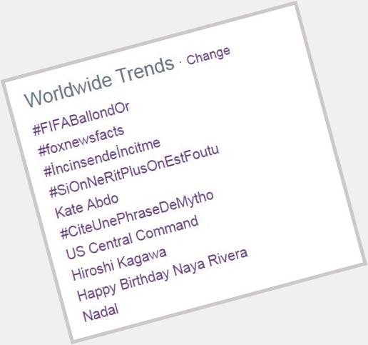 Naya Is Our Birthday Queen and Happy Birthday Naya Rivera both ww trends we you 